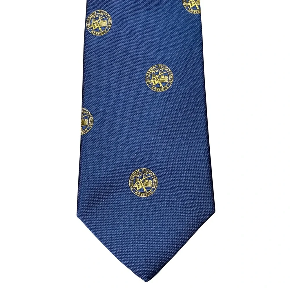 Ben Silver Durham University Silk Tie Collegium Dunelmense Castle Crested